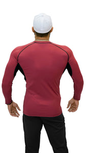 APEXAL GYM MAROON COMPRESSION SHIRT FULL-SLEEVE - SIGNATURE