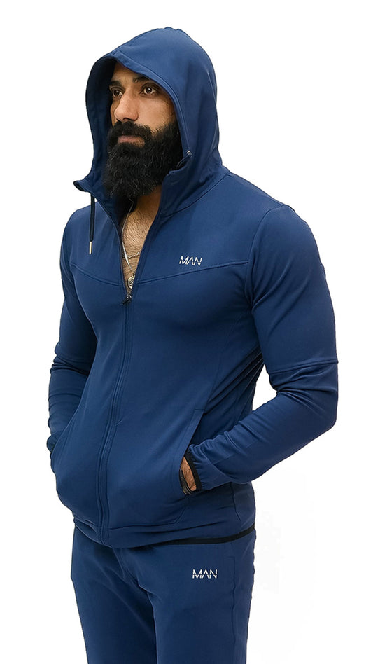 APEXAL MAN COMPRESSION NAVY TRACK-JACKET