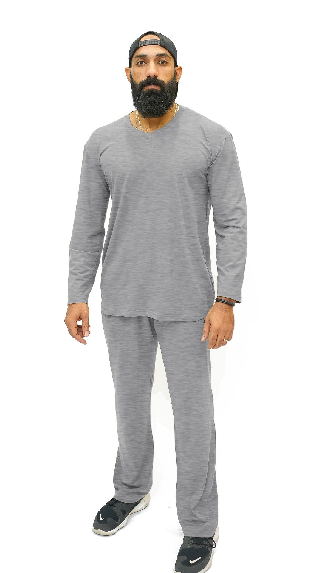 APEXAL RELAXED FIT GRAY CASUAL SET - SIGNATURE