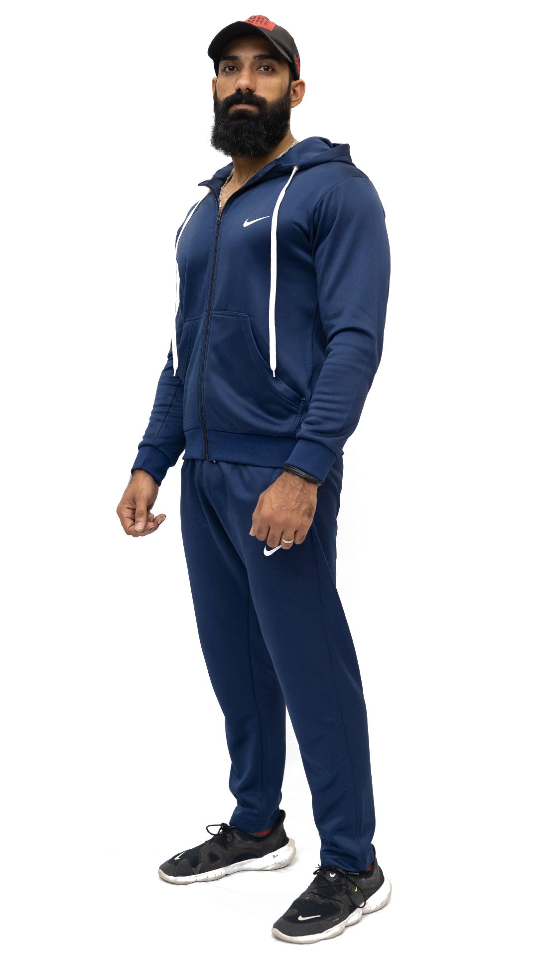 APEXAL NIK PREMIUM NAVY HOODED TRACKSUIT