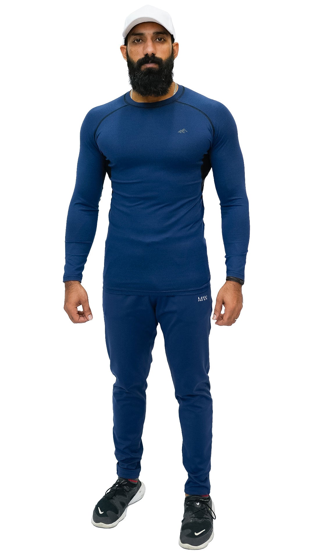 APEXAL GYM NAVY COMPRESSION SHIRT FULL-SLEEVE - SIGNATURE