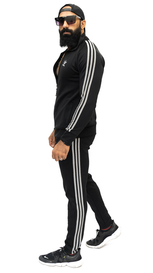 APEXAL ADI PREMIUM BLACK ZIPPER TRACKSUIT