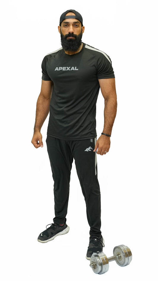 APEXAL PREMIUM BLACK DRI-FIT TRACKSUIT