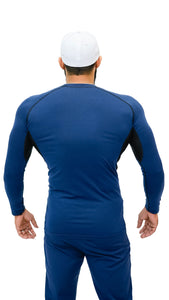 APEXAL GYM NAVY COMPRESSION SHIRT FULL-SLEEVE - SIGNATURE