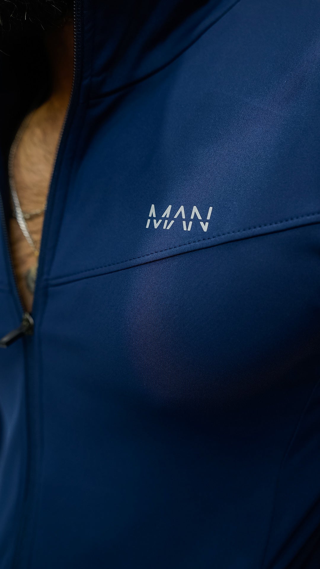 APEXAL MAN COMPRESSION NAVY TRACK-JACKET