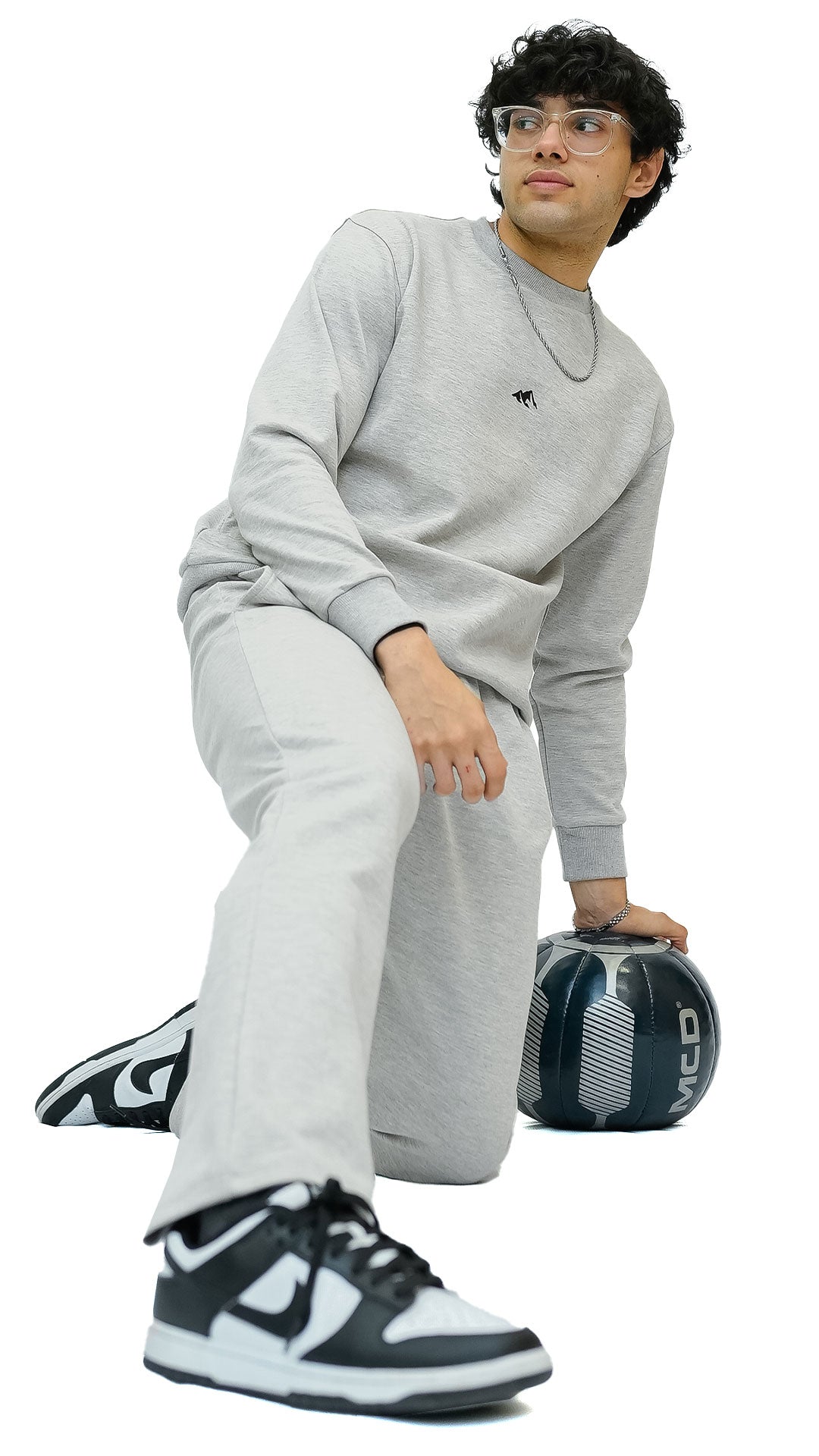 APEXAL OVERSIZED DROPSHOULDER SWEATSHIRT SET WITH JOGGERS - SIGNATURE