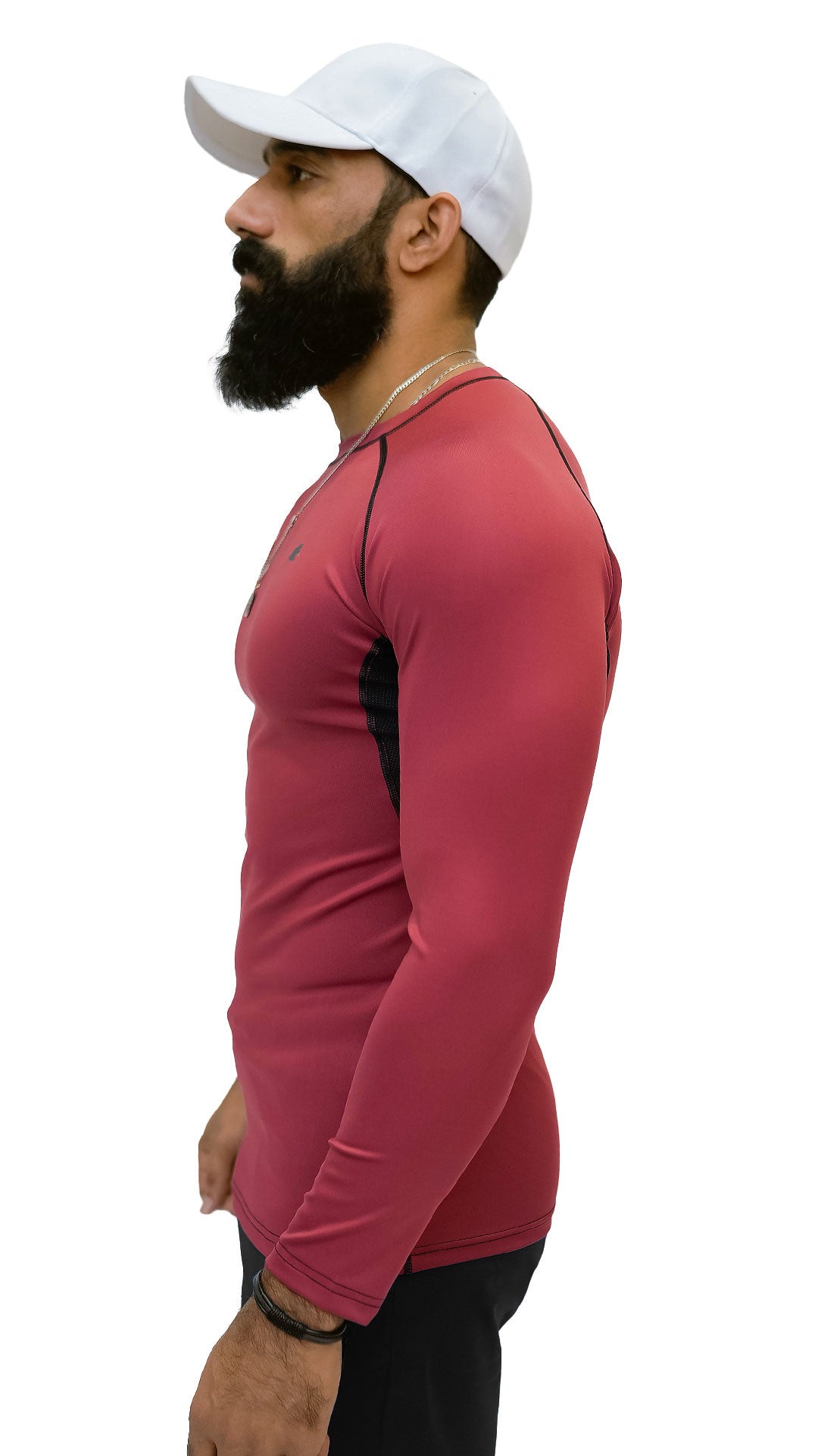 APEXAL GYM MAROON COMPRESSION SHIRT FULL-SLEEVE - SIGNATURE